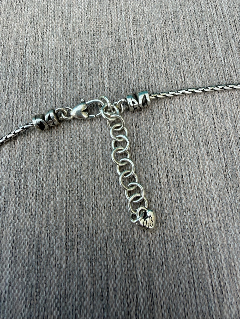 BRIGHTON Locket Celtic Blue Crystal Stone Long Filigree Silver Pendant Necklace - Picture 7 of 8